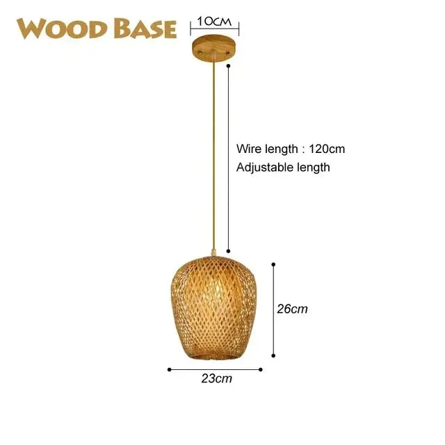 Handgeweven Bamboe Hanglamp - Duurzaam en Stijlvol voor Woonkamer, Slaapkamer of Hotel SimpelComfort