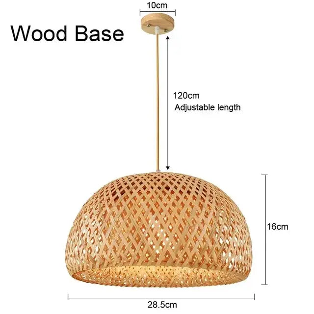 Handgeweven Bamboe Hanglamp - Duurzaam en Stijlvol voor Woonkamer, Slaapkamer of Hotel SimpelComfort