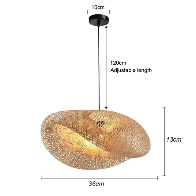 Handgeweven Bamboe Hanglamp - Duurzaam en Stijlvol voor Woonkamer, Slaapkamer of Hotel SimpelComfort