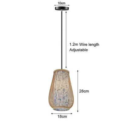 Handgeweven Bamboe Hanglamp - Duurzaam en Stijlvol voor Woonkamer, Slaapkamer of Hotel SimpelComfort