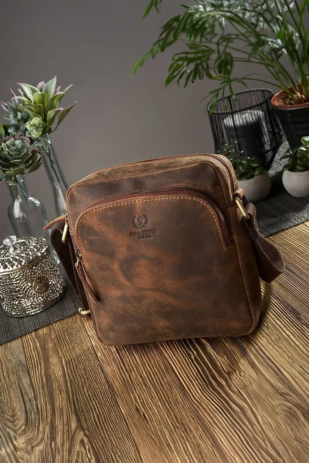 Natural leather bag Galanter Galanter