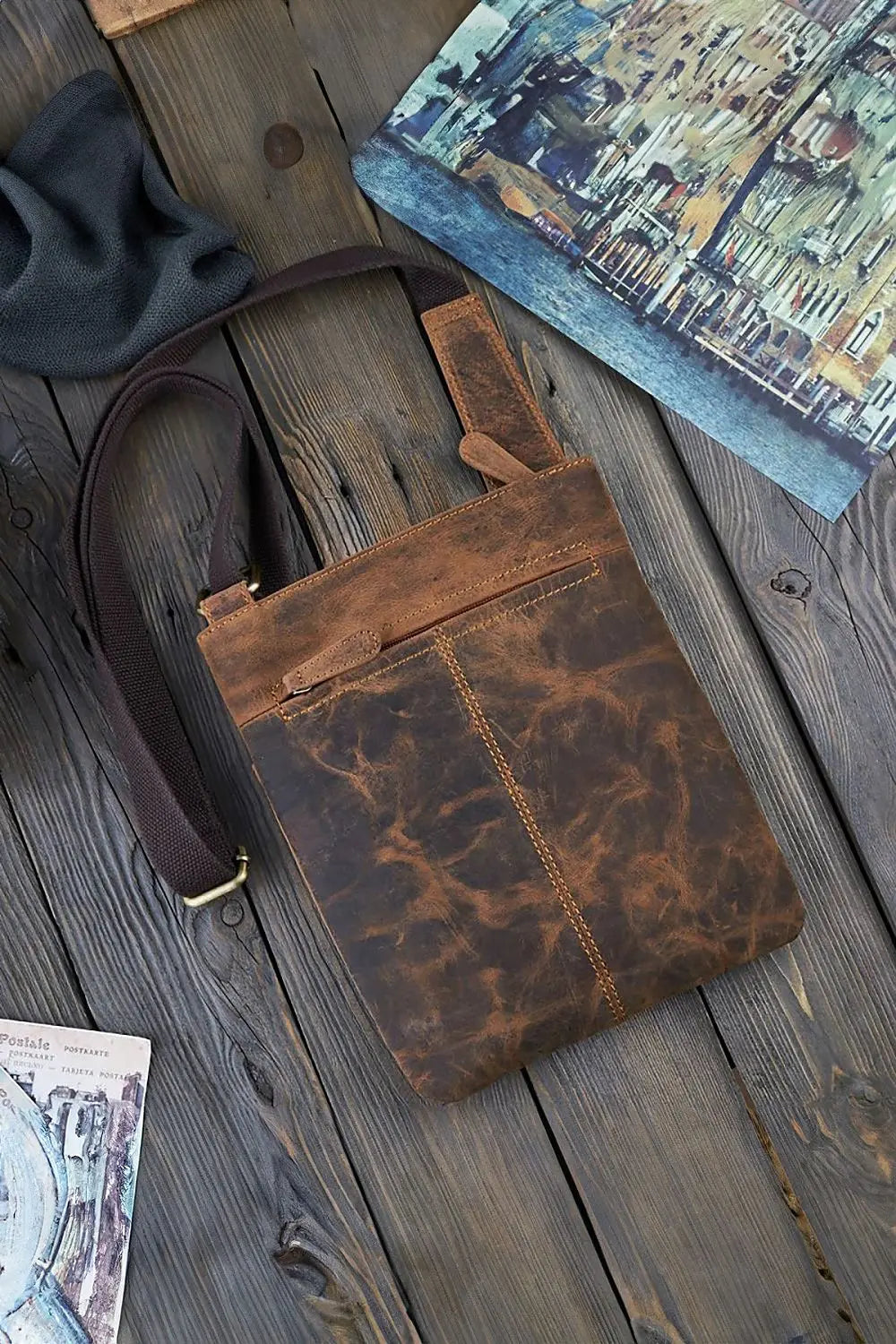 Natural leather bag Galanter Galanter