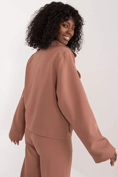 Long-Sleeve Double-Breasted Blazer with Slip Pockets Lakerta