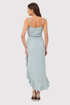 Midi Dress with Envelope Top, Adjustable Straps & Elastic Waist Ax Paris