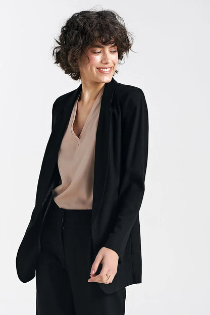 Women's Jacket with Lined Lapels and Shoulder Pads Nife