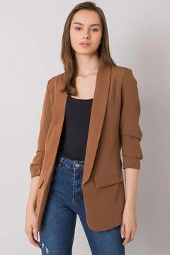 3/4 Sleeve Unbuttoned Jacket with Lining Och Bella