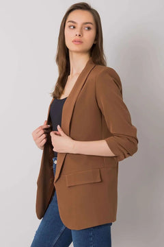 3/4 Sleeve Unbuttoned Jacket with Lining Och Bella