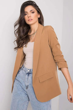 3/4 Sleeve Unbuttoned Jacket with Lining Och Bella