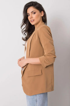 3/4 Sleeve Unbuttoned Jacket with Lining Och Bella