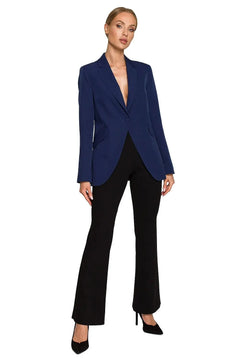 Classic Waisted Blazer with Patch Pockets – Fully Lined Moe