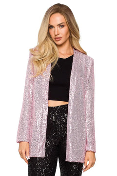 Loose Sequin Jacket – Unbuttoned and Fully Lined Moe