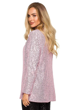 Loose Sequin Jacket – Unbuttoned and Fully Lined Moe