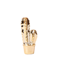 Kolibri Home | Ornament - Decoratie beeld Cactus - Gold Everspring