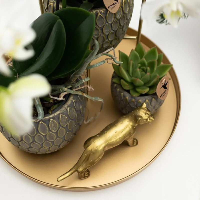 Kolibri Home | Ornament - Gouden decoratie Jaguar Everspring