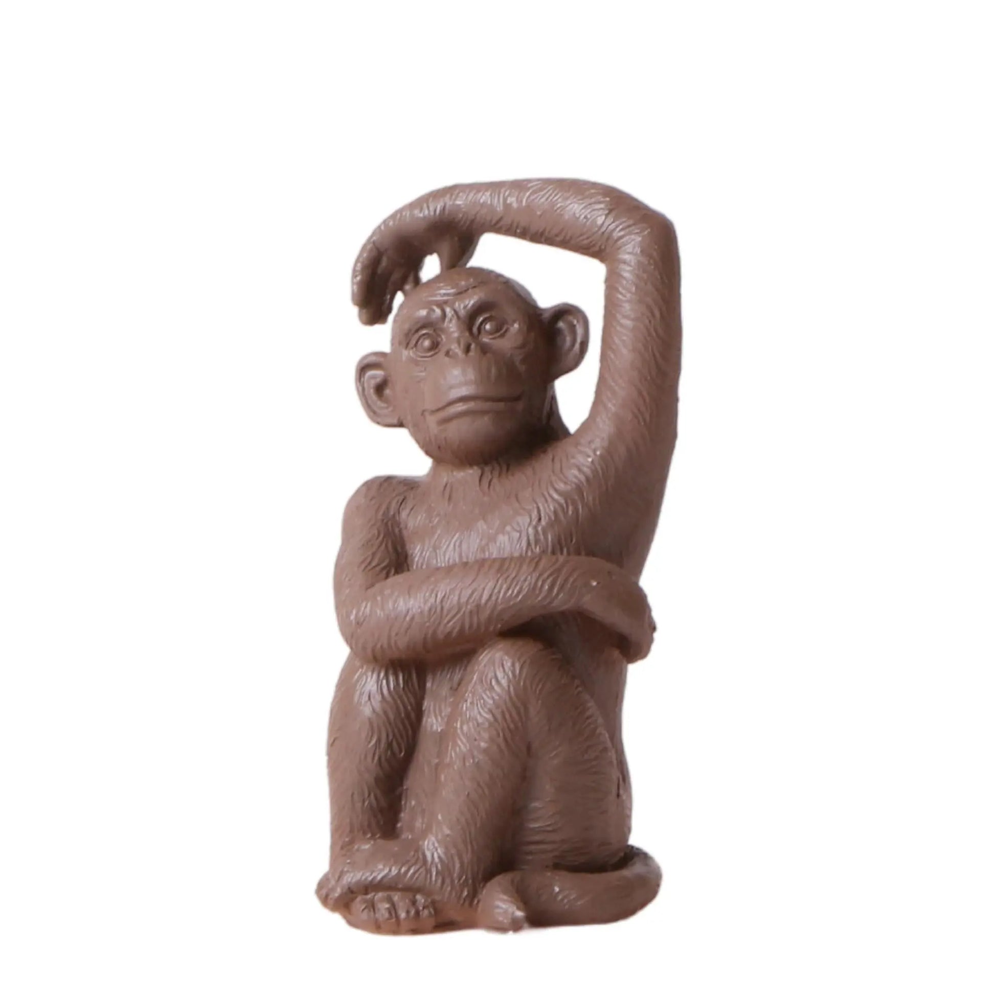 Kolibri Home | Ornament - Decoratie beeld Sitting Monkey - Brown Everspring