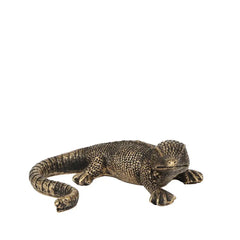 Kolibri Home | Ornament - Zwart/ gouden decoratie Lizard Everspring