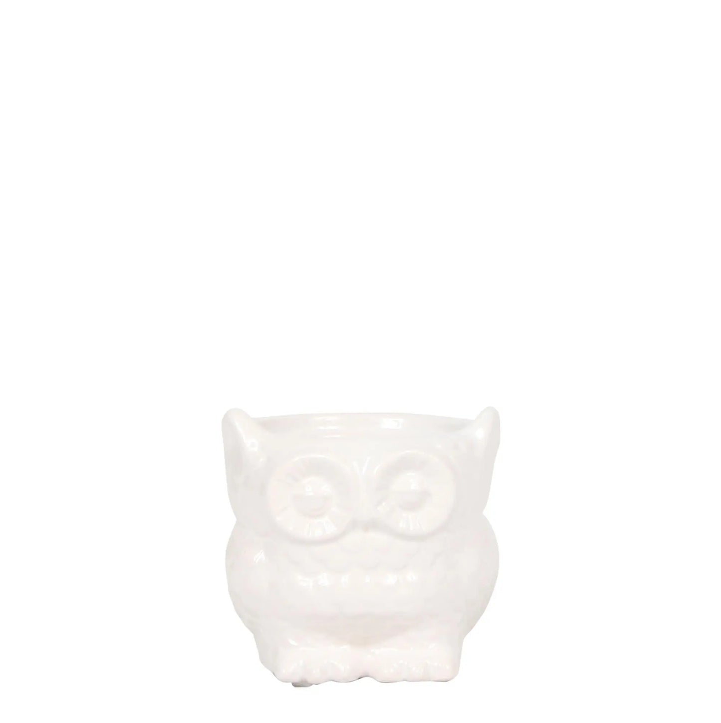 Kolibri Home | Owl bloempot - Witte keramieken sierpot - Ø6cm Everspring