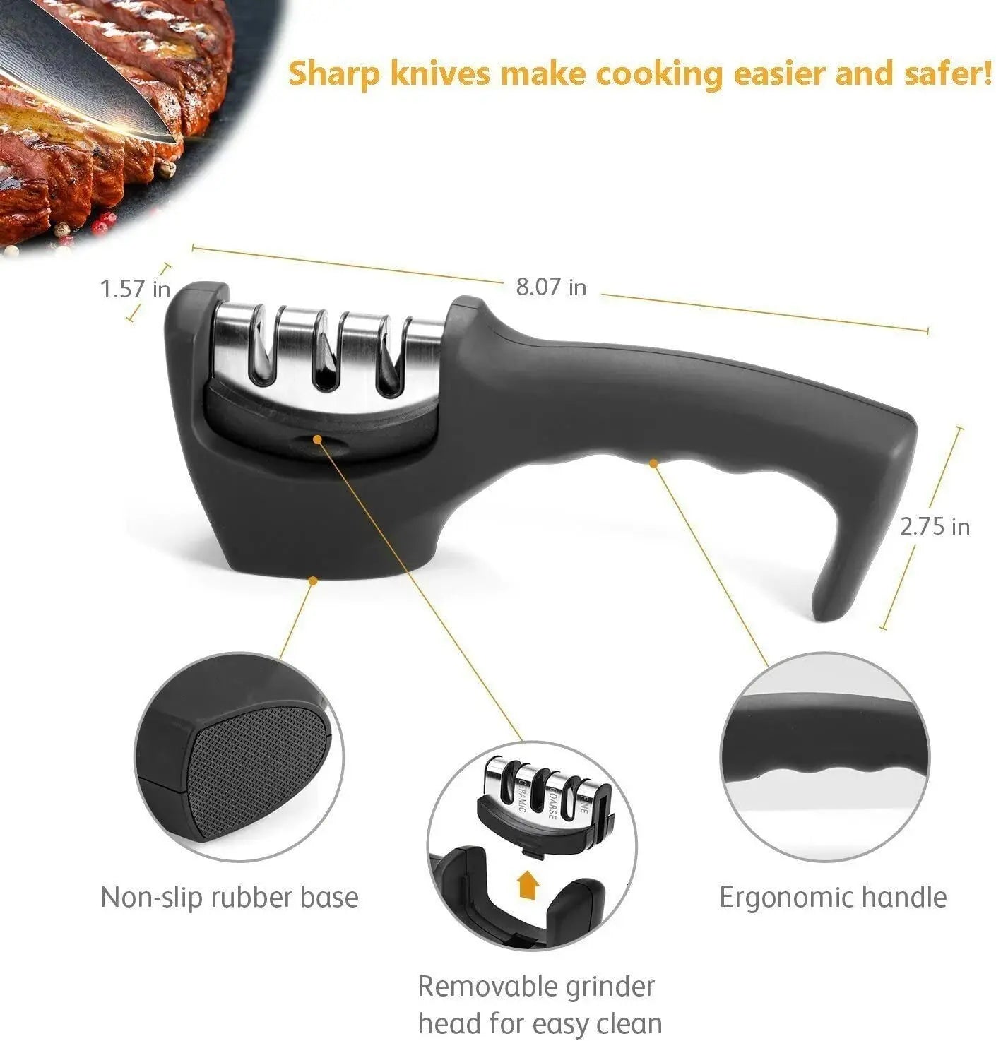 Professional KNIFE SHARPENER Kitchen Knives Blade Restorer Sharpening Tool